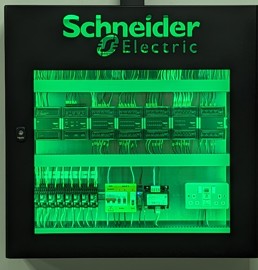 Front view of a backlit display panel